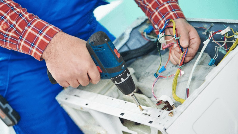 Körfez Franke Franke çamaşır makinesi kart tamiri – Su almama arızası orijinal parça ile giderildi. - Teknik servis örneği